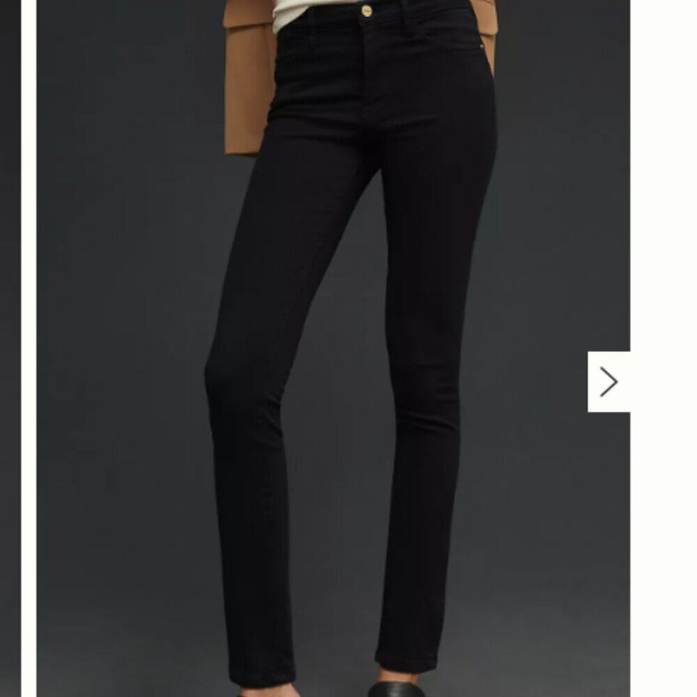 Frame Le High High Rise Skinny Black Jeans Size 32